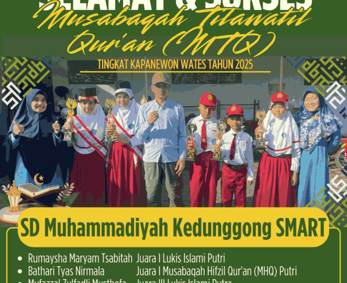Raih Lima Kejuaraan, SD Muhammadiyah Kedunggong SMART Ukir Prestasi di MTQ Kapanewon Wates 2025
